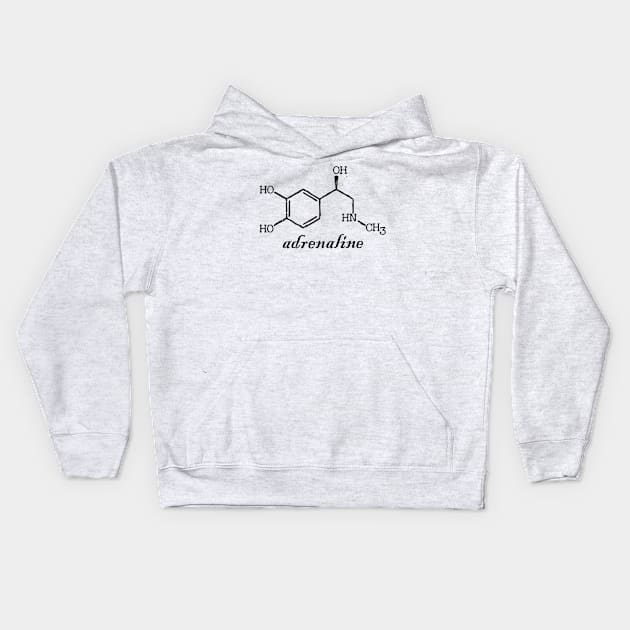 adrenaline  cortisol epinephrine dopamine anxiety adrenalin hormone noradrenaline anaphylaxis adrenal gland Kids Hoodie by vabontchi